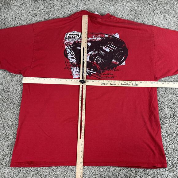 Daytona 500 Shirt Mens 2XL Red NASCAR Racing Double Sided Graphic Tee Crewneck - Picture 11 of 14
